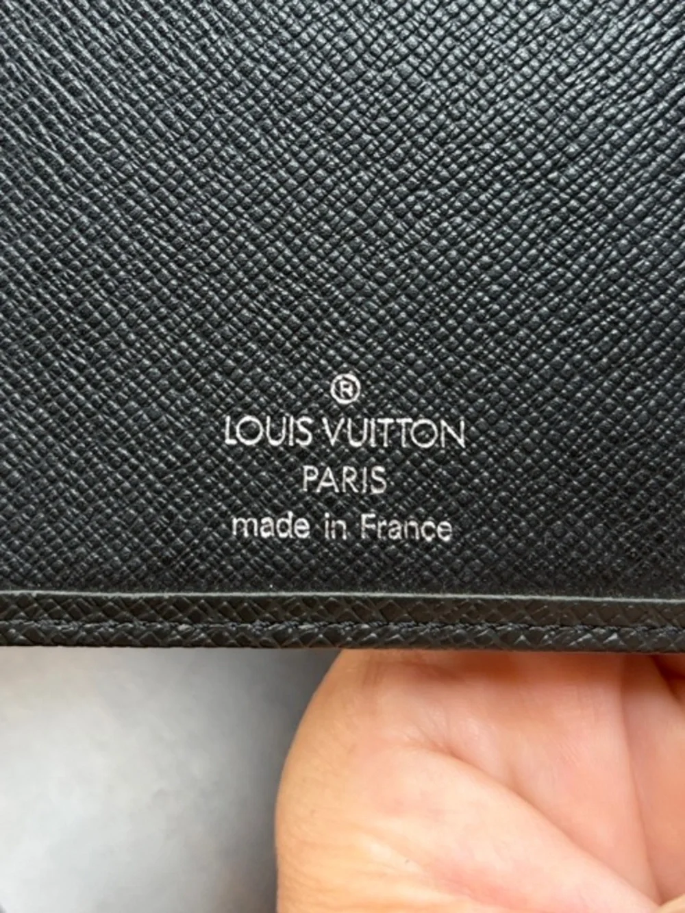 Louis Vuitton Black Textured Long Wallet